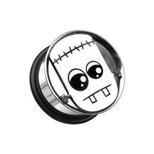 Hollow Steel Single Flared Frankenstein Ear Gauge Plug-WildKlass Jewelry