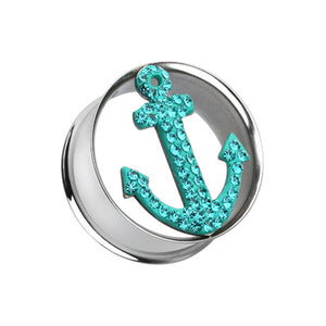 Anchor Dock Multi-Sprinkle Dot Tunnel Ear Gauge Plug-WildKlass Jewelry