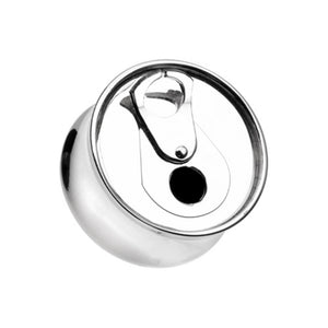 Soda Pop Can Double Flared Ear Gauge Plug-WildKlass Jewelry