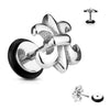 Fleur De Lis 316L Surgical Steel Fake/Cheater WildKlass Plug-WildKlass Jewelry