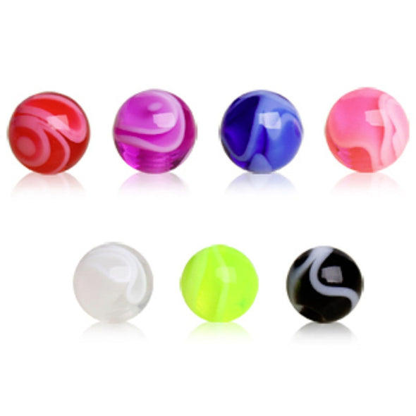 10pcs UV Coated Marble Ball Package-WildKlass Jewelry