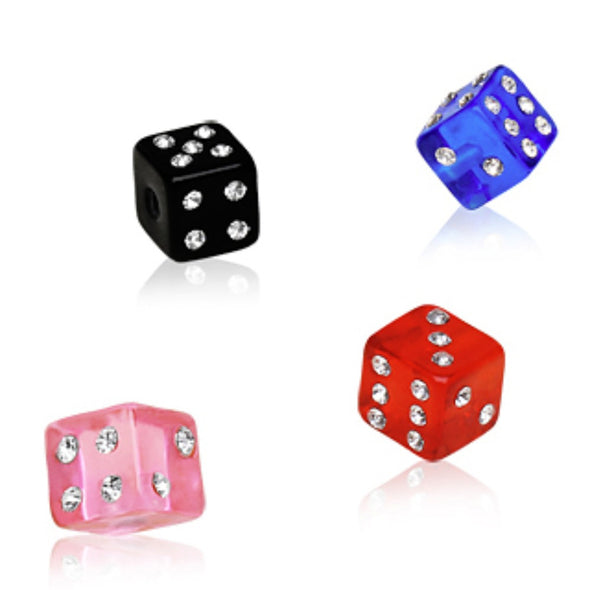 10pcs UV Coated Acrylic Gemmed Dice Ball Package-WildKlass Jewelry