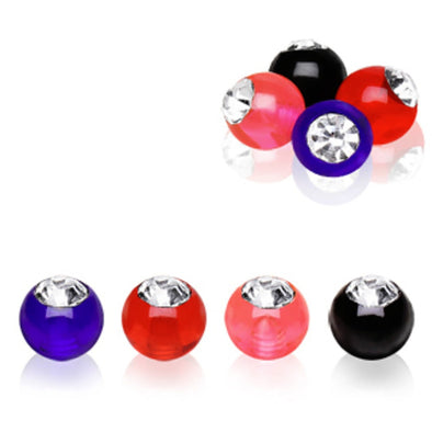 10pcs UV Coated Acrylic Gemmed Ball Package-WildKlass Jewelry