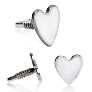316L Surgical Steel Externally Threaded Heart for Internally Threaded Labret-WildKlass Jewelry