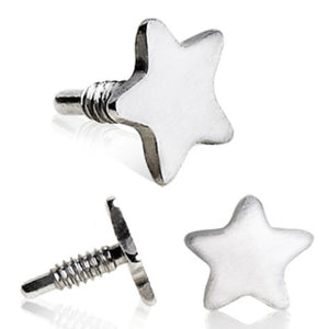 316L Surgical Steel Externally Threaded Star for Internally Threaded Labret-WildKlass Jewelry