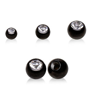 10pcs PVD Plated 316L Surgical Steel Gemmed Ball Package-WildKlass Jewelry