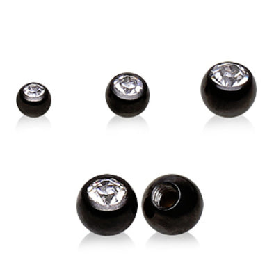 10pcs PVD Plated 316L Surgical Steel Gemmed Ball Package-WildKlass Jewelry