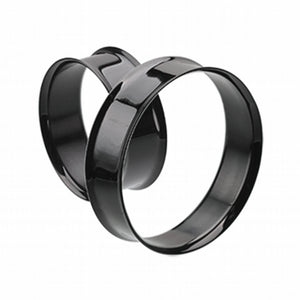 Supersize Colorline Steel Double Flared Ear Gauge Tunnel Plug-WildKlass Jewelry