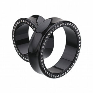 Supersize Multi Gem Acrylic Double Flared Ear Gauge Tunnel Plug-WildKlass Jewelry
