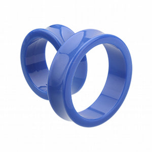 Supersize Neon Colored Acrylic Double Flared Ear Gauge Tunnel Plug-WildKlass Jewelry