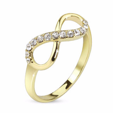 Infinite Pave Brass Gemmed Ring-WildKlass Jewelry
