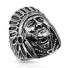 Apache Indian Chief Wide Cast Shield Ring 316L Stainless Steel-WildKlass Jewelry