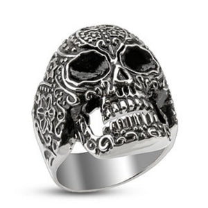 Day of the Dead Skull Cast Ring Stainless Steel-WildKlass Jewelry