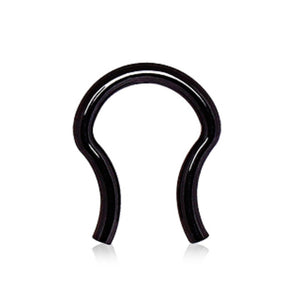 Black PVD Plated Septum Retainer-WildKlass Jewelry
