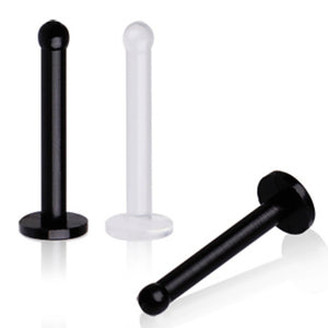 Bio Flex / PTFE Stud Nose Retainer with Flat Head-WildKlass Jewelry