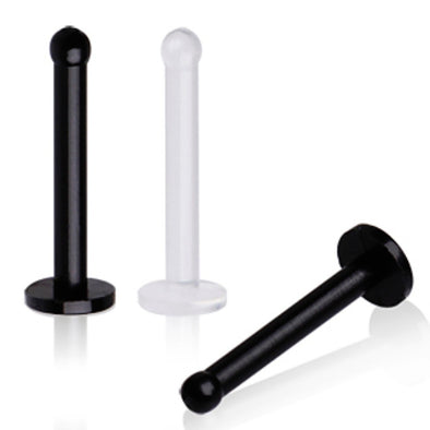 Bio Flex / PTFE Stud Nose Retainer with Flat Head-WildKlass Jewelry