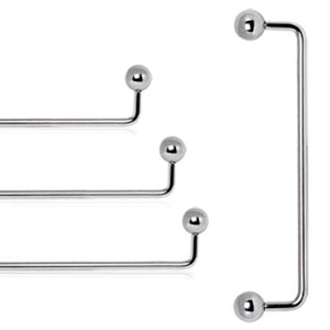 316L Surgical Steel 90 Degree Surface Barbell-WildKlass Jewelry