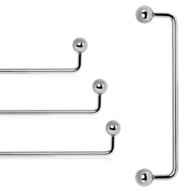 316L Surgical Steel 90 Degree Surface Barbell-WildKlass Jewelry