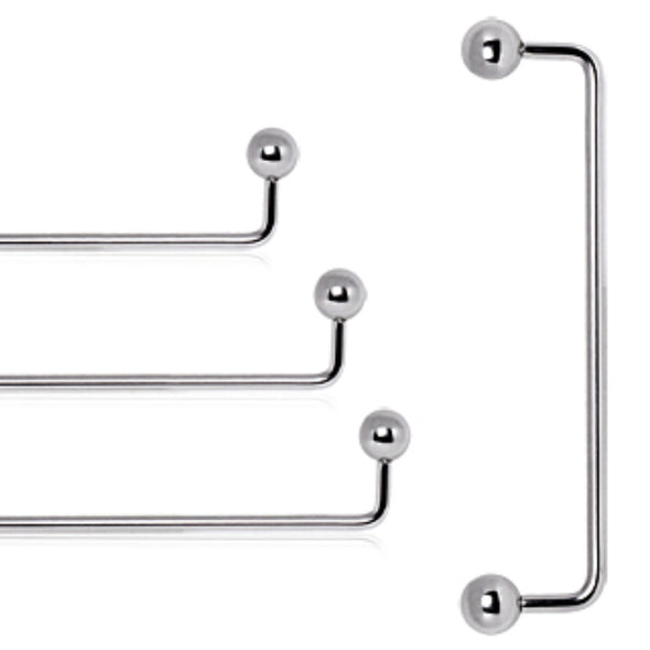 316L Surgical Steel 90 Degree Surface Barbell-WildKlass Jewelry