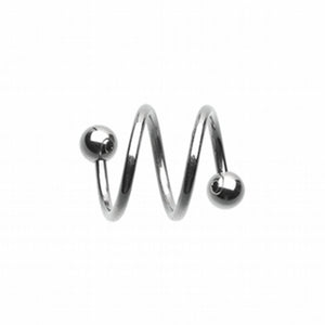 Basic Steel Double Twist Spiral Ring-WildKlass Jewelry
