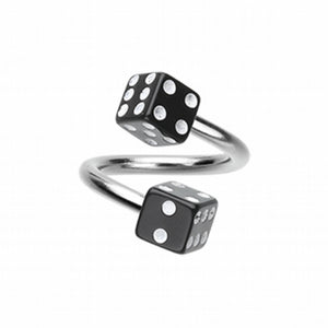 Double Dice Acrylic Twist Spiral Ring-WildKlass Jewelry