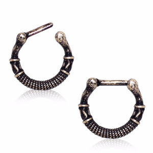 Greek Inspired Antique Gold Plated Septum Clicker-WildKlass Jewelry