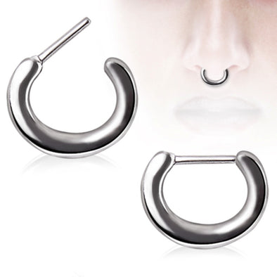 316L Surgical Steel Smooth Basic Septum Clicker-WildKlass Jewelry