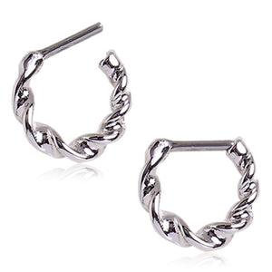 316L Surgical Steel Twisted Septum Clicker-WildKlass Jewelry