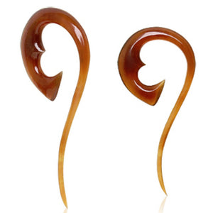 Question Mark Shaped Buffalo Golden Horn Taper-WildKlass Jewelry