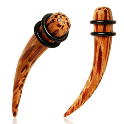 Organic Coconut Wood Curved Taper-WildKlass Jewelry