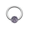 Multi-Sprinkle Dot Multi Gem Captive Bead Ring 316L Surgical Steel-WildKlass Jewelry