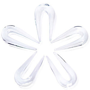 Clear Glass "U" Shaped Taper-WildKlass Jewelry