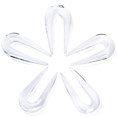 Clear Glass "U" Shaped Taper-WildKlass Jewelry