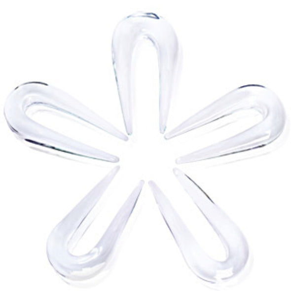Clear Glass "U" Shaped Taper-WildKlass Jewelry