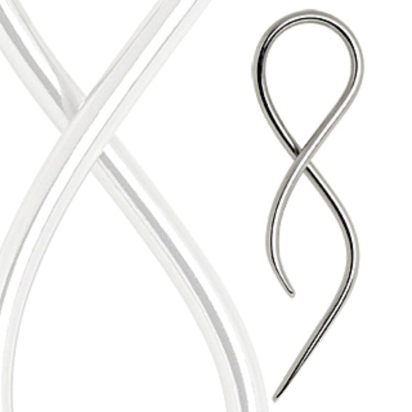 316L Surgical Steel Twisted Taper with Uneven Ends-WildKlass Jewelry
