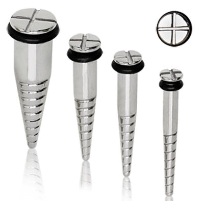 316L Surgical Steel Nail Taper with O-rings-WildKlass Jewelry