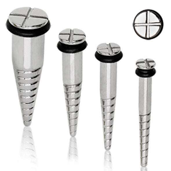 316L Surgical Steel Nail Taper with O-rings-WildKlass Jewelry