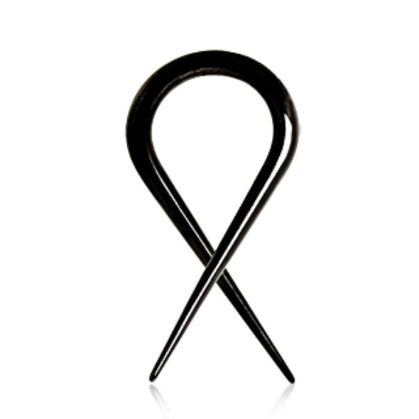 Black PVD Plated Twisted Taper-WildKlass Jewelry