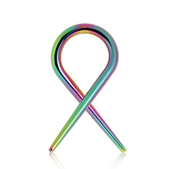 Rainbow PVD Plated Twisted Taper-WildKlass Jewelry