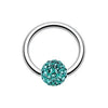 Multi-Sprinkle Dot Multi Gem Captive Bead Ring 316L Surgical Steel-WildKlass Jewelry