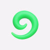 Solid Acrylic Ear Gauge Spiral Hanging Taper-WildKlass Jewelry