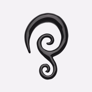 Double Tribal Spiral Acrylic Ear Gauge Spiral Hanging Taper-WildKlass Jewelry