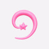 Falling Star Spiral Acrylic Ear Gauge Spiral Hanging Taper-WildKlass Jewelry