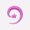 Falling Star Spiral Acrylic Ear Gauge Spiral Hanging Taper-WildKlass Jewelry