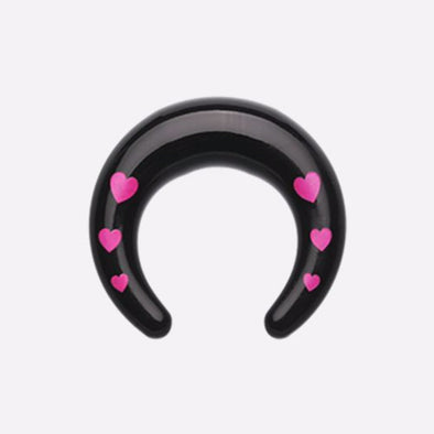 Love Struck Multi Hearts Acrylic Ear Gauge Buffalo Taper-WildKlass Jewelry
