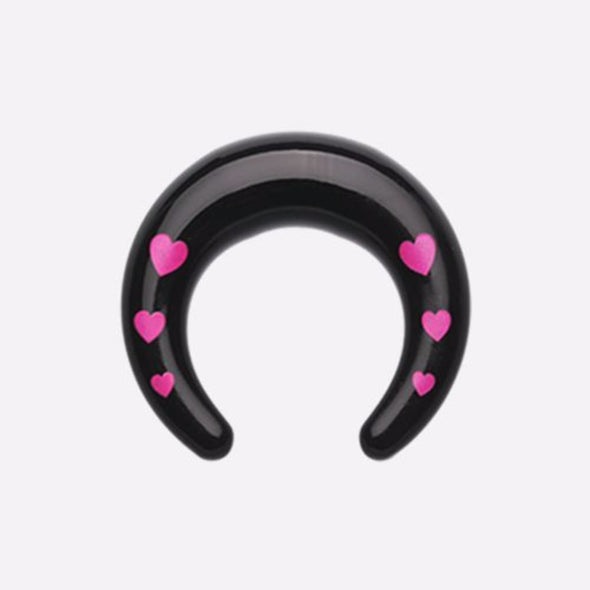 Love Struck Multi Hearts Acrylic Ear Gauge Buffalo Taper-WildKlass Jewelry