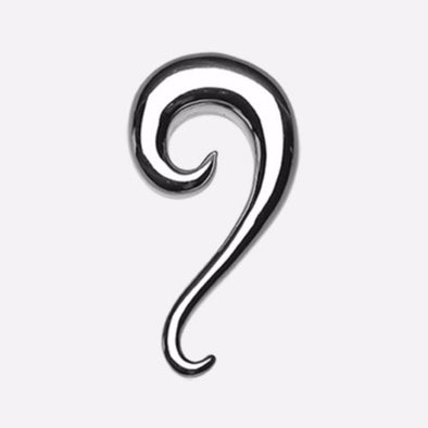 Swirl Claw Hook Steel Ear Gauge Hanging Taper-WildKlass Jewelry