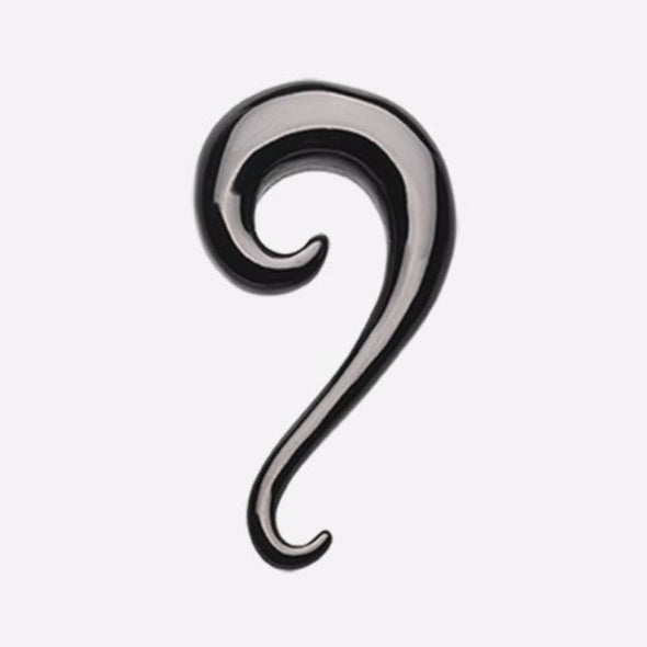 Blackline Swirl Claw Hook Ear Gauge Hanging Taper-WildKlass Jewelry