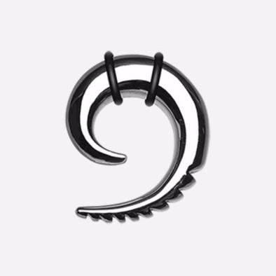 Sawtooth Spiral Steel Ear Gauge Hanging Taper-WildKlass Jewelry