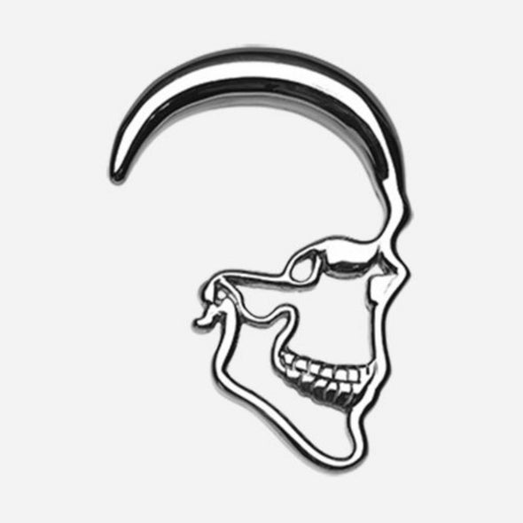Skull Ray Steel Ear Gauge Hanging Taper-WildKlass Jewelry